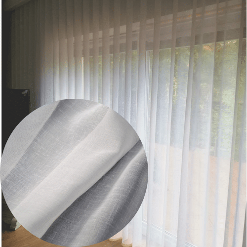 1203 firana biała na metry Natura, firana do salonu boho, firana do salonu