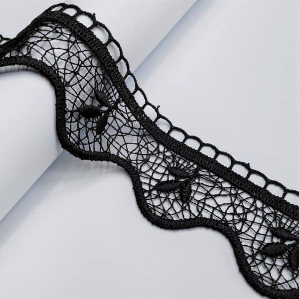 Gipiura do doszycia 81886/5cm czarna