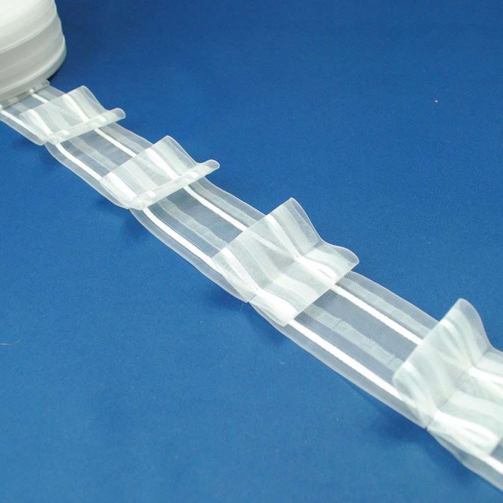 Taśma do firan Dwie zakładki Taśma - motylek, kontrafałda Szerokość 5cm