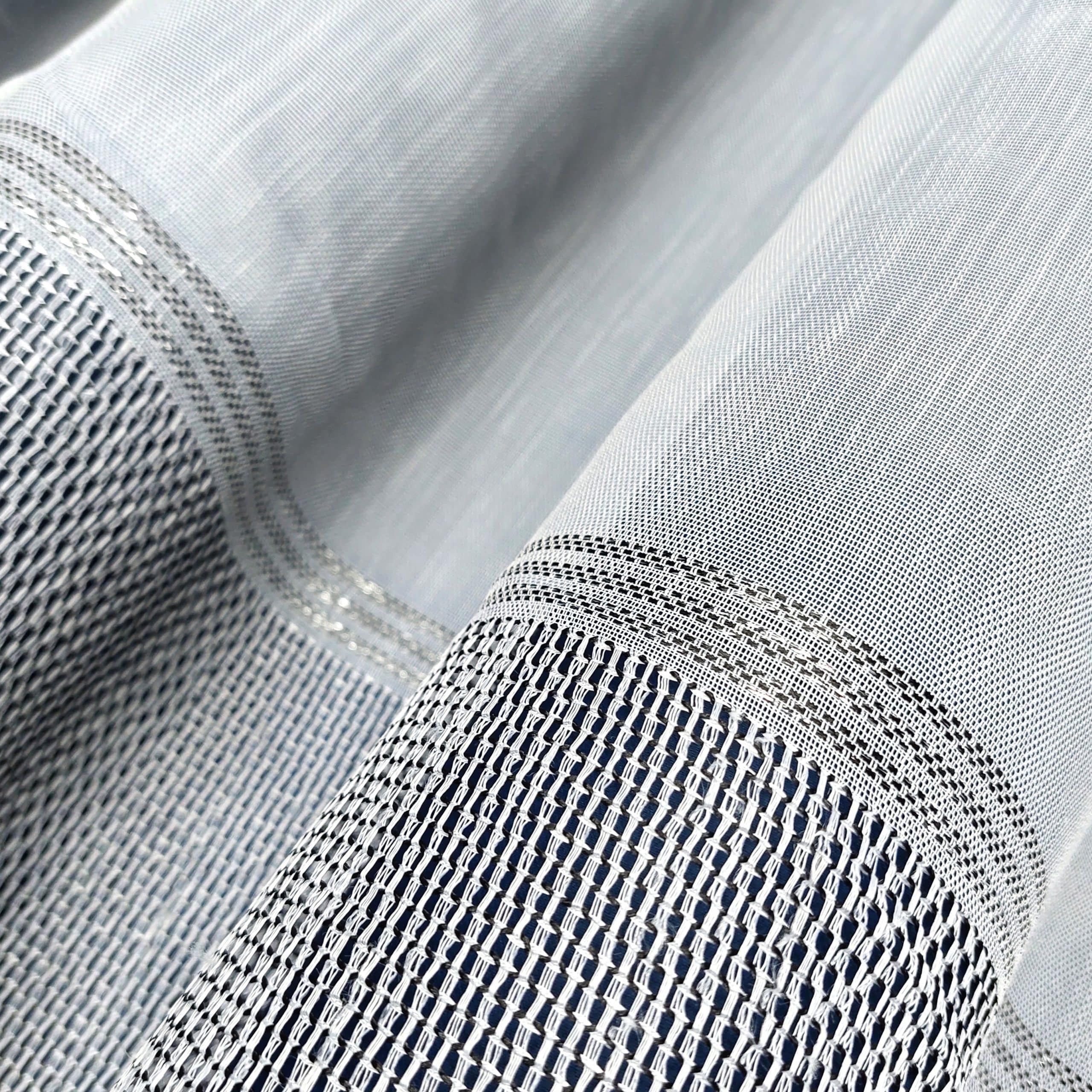 Firana fantazyjna trzy grafitowe pasy 300cm